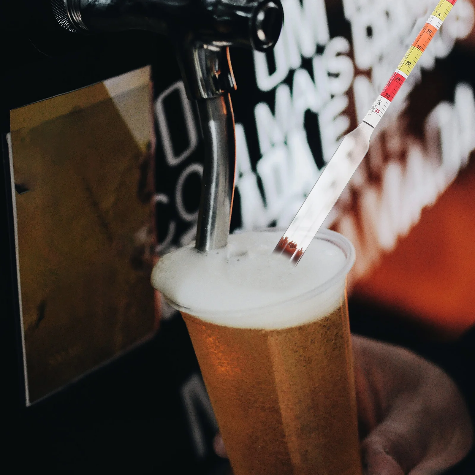 الكحول متر الزجاج الكحول مقياس الهيدروميتر النبيذ تستر دقيقة المنزل تخمير أداة قياس مقياس الكحول مقياس كثافة الماء اختبار جرة