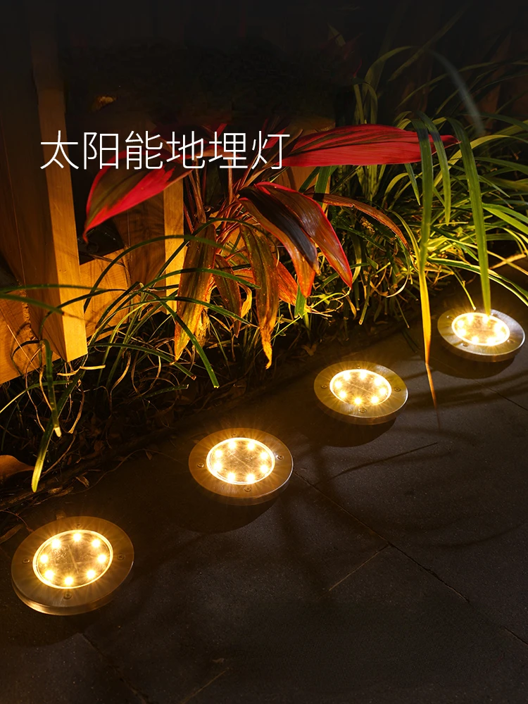 Led Underground Light Lantern Outdoor Solar Deck Lights Soffit Lantern Floor Lighting Decoracion Terraza Terrace LED Supplies