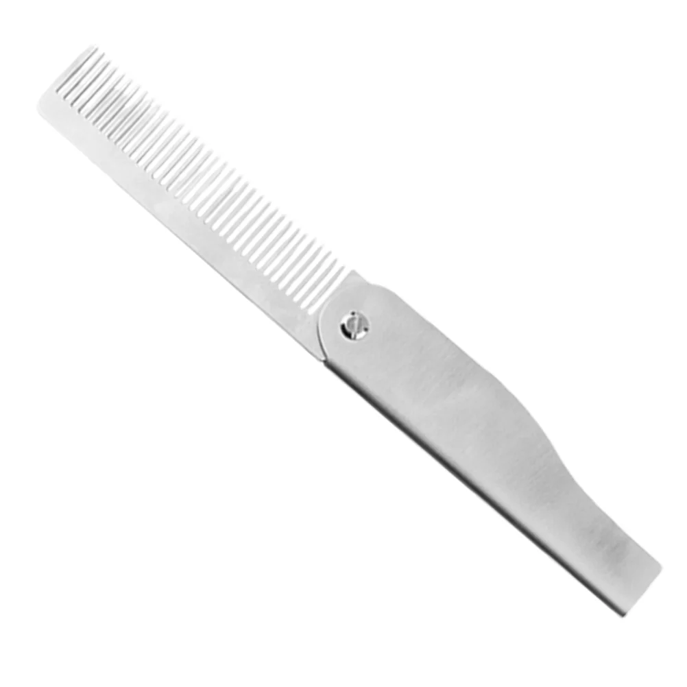 Men's Oil Comb Folding Hair Hairdressing Pocket Brush for Beard Flick Groomsmen Present Stainless