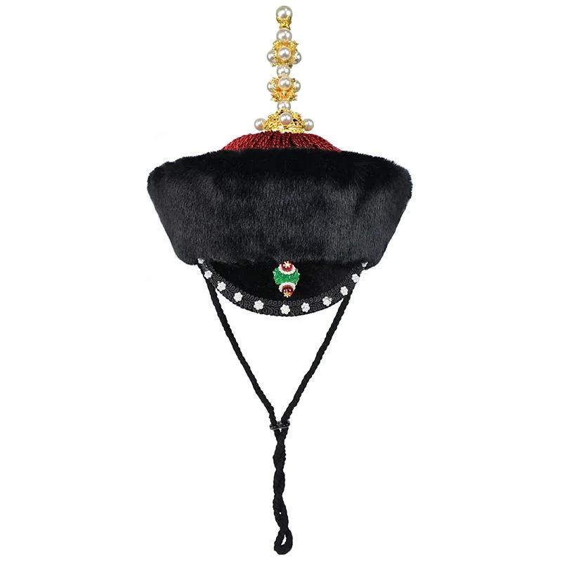 Sombrero oficial de princesa Reina de la dinastía Qing, sombrero de boda antiguo, tocado de palacio de película de TV para Cosplay de Festival femenino