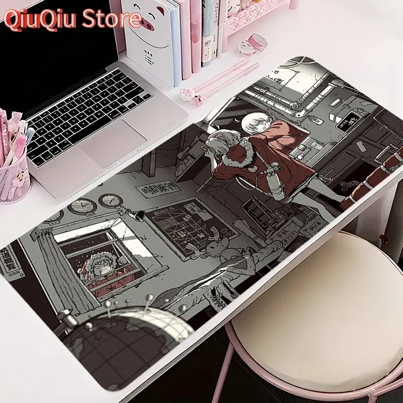 

Mouse Pad Gamer Anti-slip Anime Desk Mat Gaming PC Accessories Tablet Pad Large Mousepad Extended Monochrome Comic Keyboard Mat