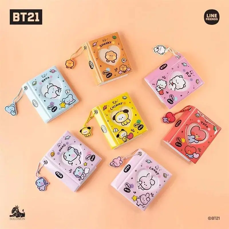 

Альбом для хранения карточек BT21 Koya RJ Shooky Cooky Tata Chimmy Minini, 3 дюйма, на тему знаменитостей, сменные листы, для фанатов