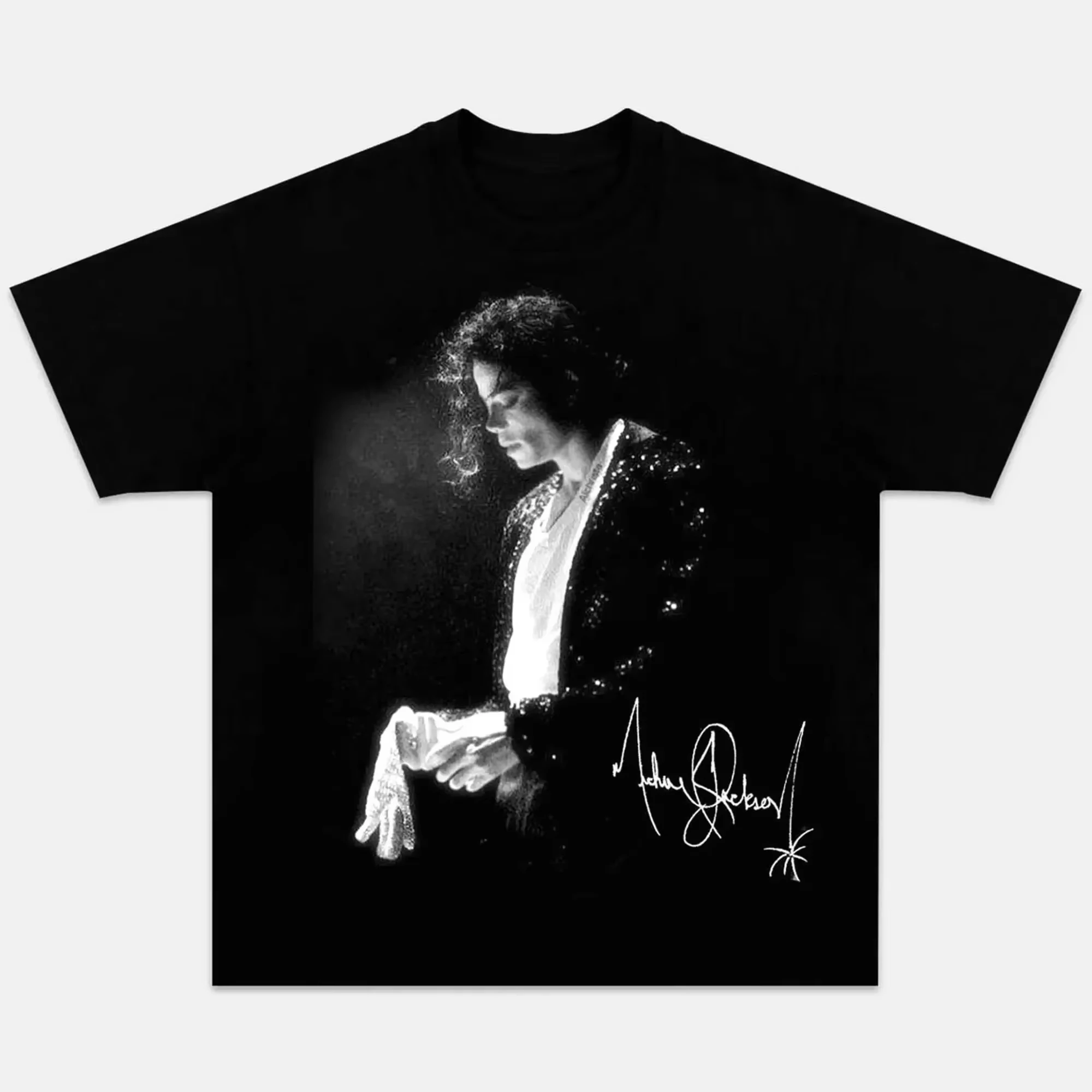 2026 new Pop king Michael Jackson's identical T-shirt Suitable for both men and women Classic pure cotton short-sleeved T-shirt.