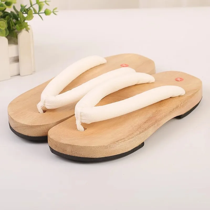 サムライ-男性と女性のための伝統的なゲタ下駄、浴衣、天然木のビーチサンダル、つま先の靴、サンダル、スリッパ