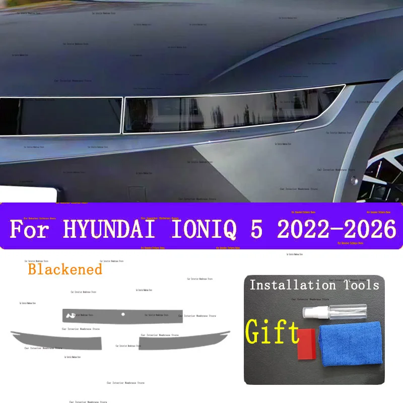 

For HYUNDAI IONIQ 5 (2024-2025) Headlight film modification car sticker anti scratch special TPU transparent protective film