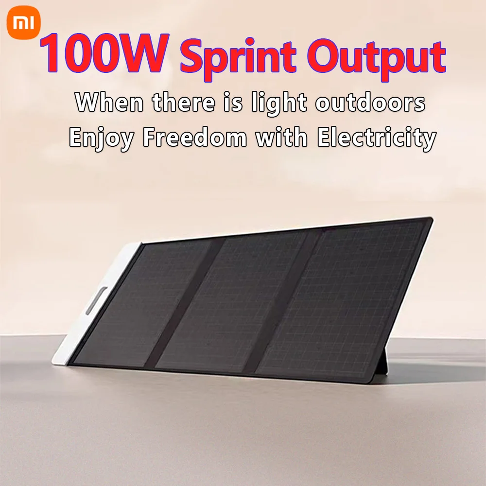 New 100W Portable Solar Panel Foldable Xiaomi Monocrystalline ETFE Solar Charger Solar Generatorsfor RV Camping IP65 Waterproof