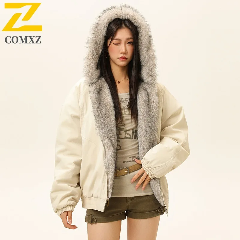 

COMXZ Мужская стеганая куртка премиум-класса, повседневная утолщенная теплая парка с капюшоном для приключений на открытом воздухе, модное легкое зимнее пальто для путешествий