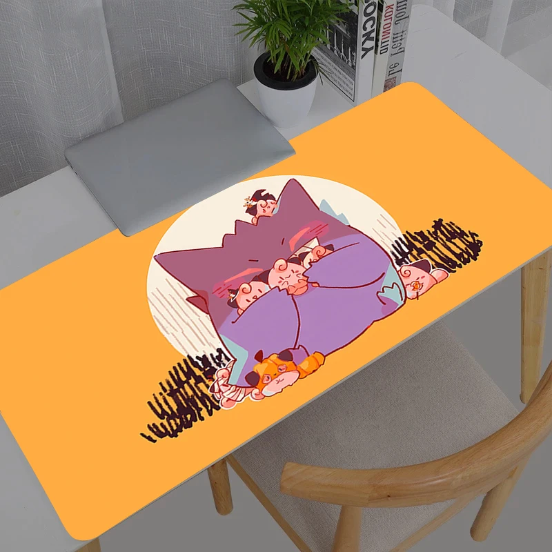 

Large E-sports Mouse Pad Pokemon Pikachu Gengar Smooth Flexible Rubber Gamer PC Computer Keyboard For CSGO Kawaii Mosuepad