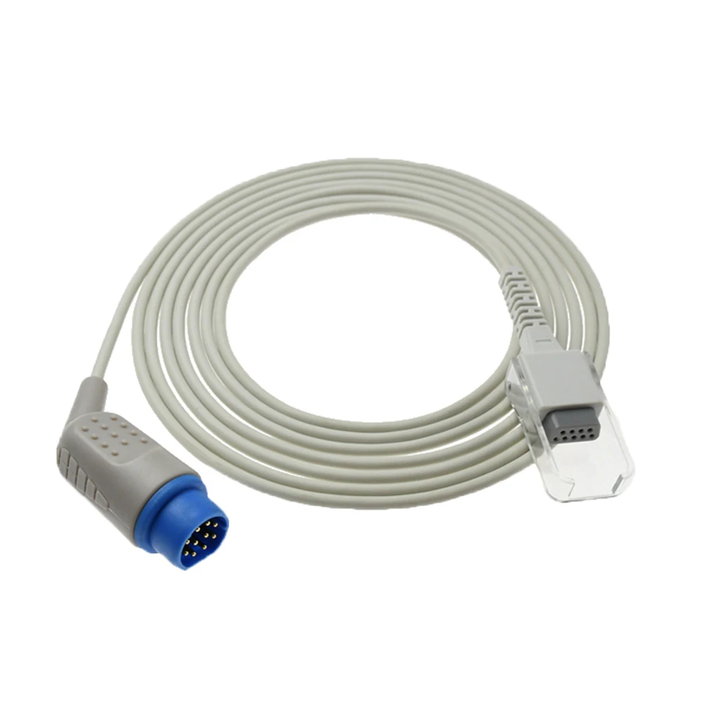 FOR Compatible SIE*ME*NS 10 Pin Monitor Adapter Cable SPO2 Pulse-Oximeter Extension Probe Sensor Wire Blood Oxygen Device