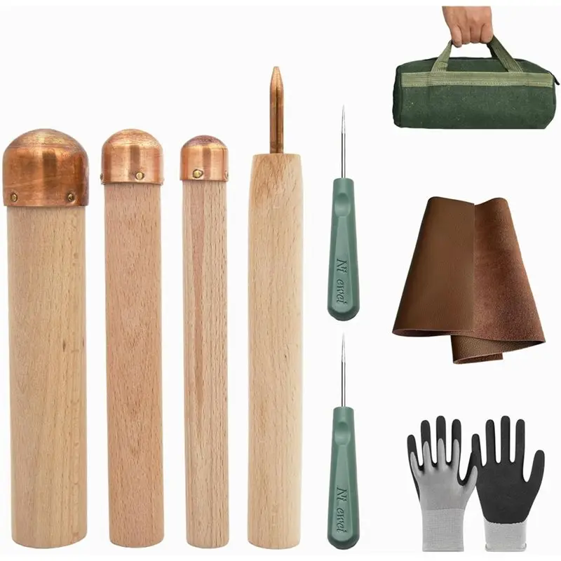 

CYCLI-Crafting Tools, 9 Pcs Knapping Kit For Pros And Beginners, Crafting Obsidian Stone And Crystal