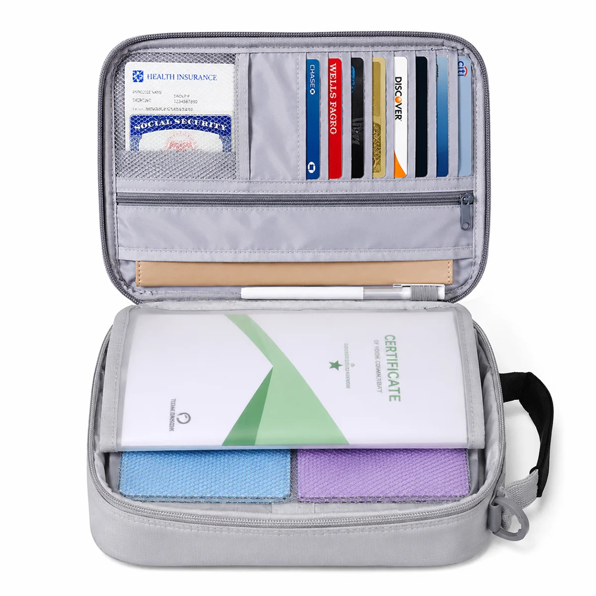 Home Office Passport - A4 Document Organizer Bag Large Capacity
