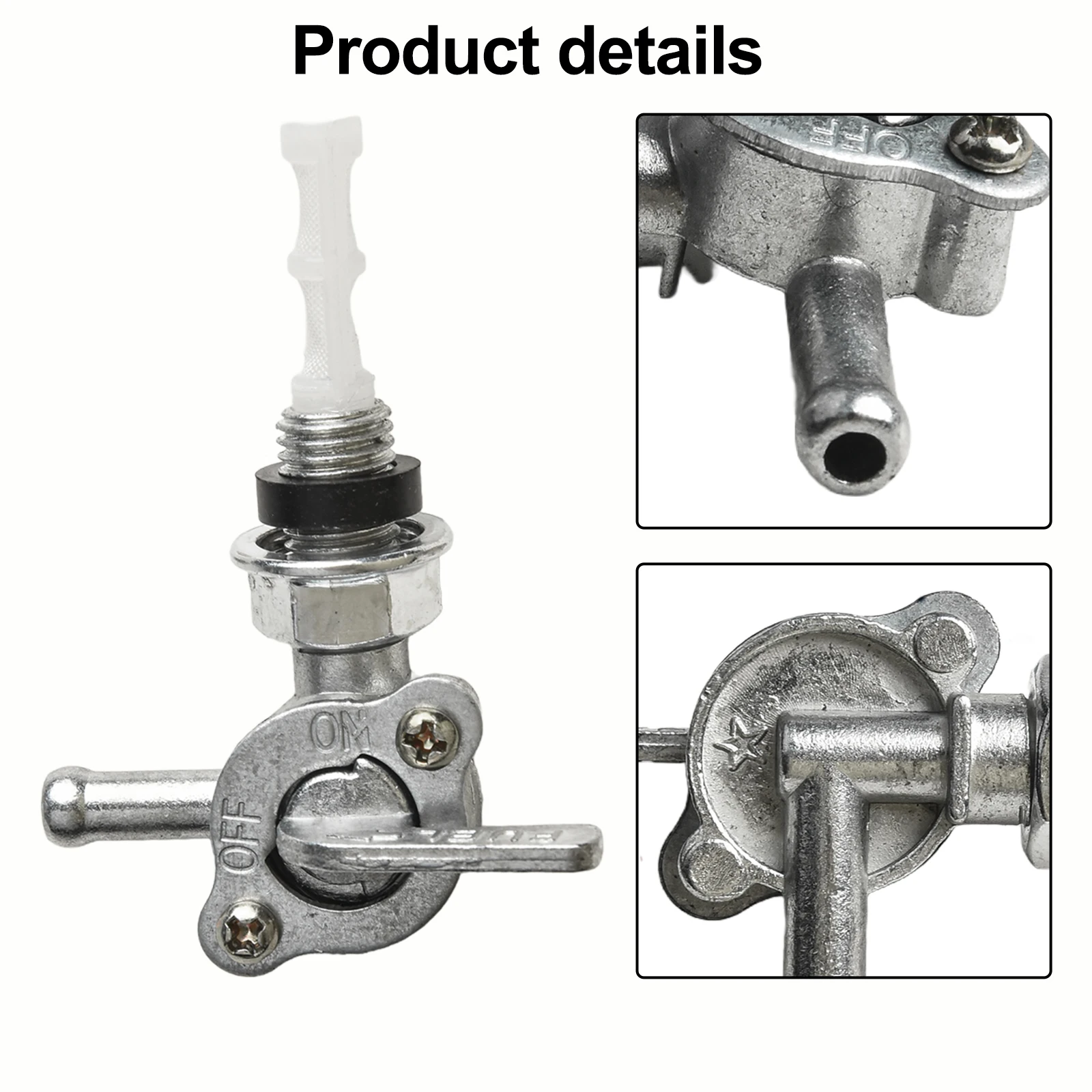 Fuel Control Valve Fuel Shut Off Valve 1/4in Easy Installation Fuel Control Fuel Valve Gas Engine Tank Leak-Proof