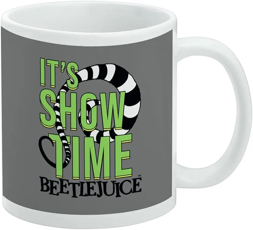 GRAPHICS & MORE Beetlejuice It\'s Showtime Quote Ceramic Coffee Mug, Novelty Gift Mugs for Coffee, Tea and Hot Drinks, 11