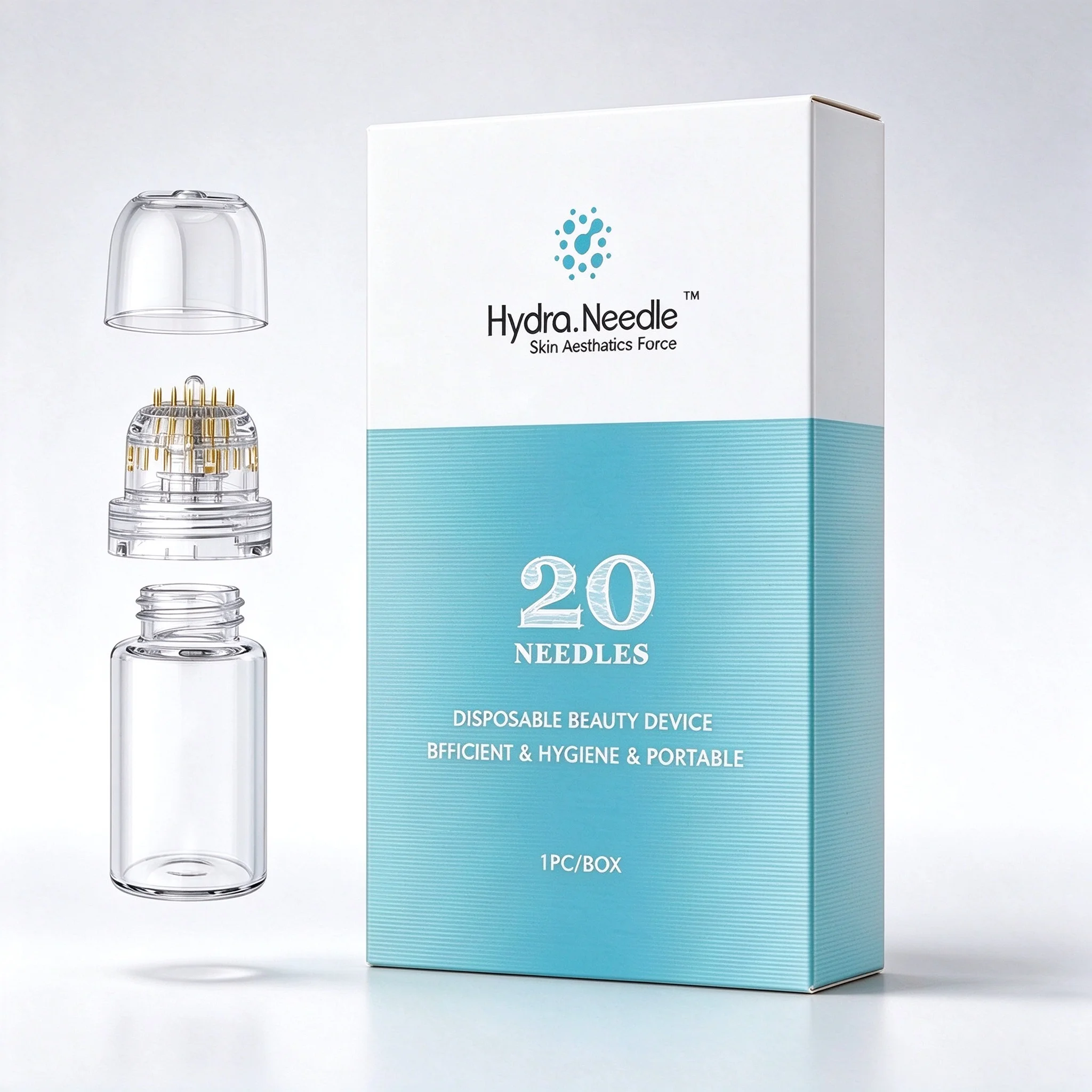 H-y-d-r-a N-e-e-d-l-e 2-0 -Micro-needle R-o-ll-er Se-rum Applicator Skin Rejuvenation Beauty Tool