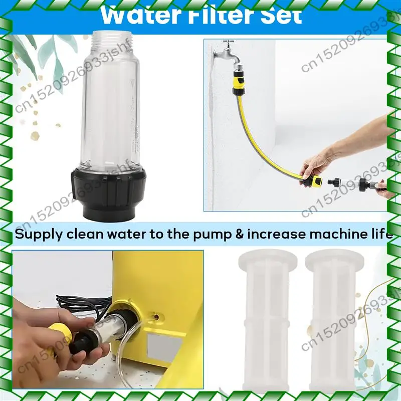 -خرطوم حديقة فلتر المياه من BOFF، مجموعة فلاتر المياه المسبقة 3/4 بوصة مع 5 إدراجات فلتر + 2 محولات سريعة