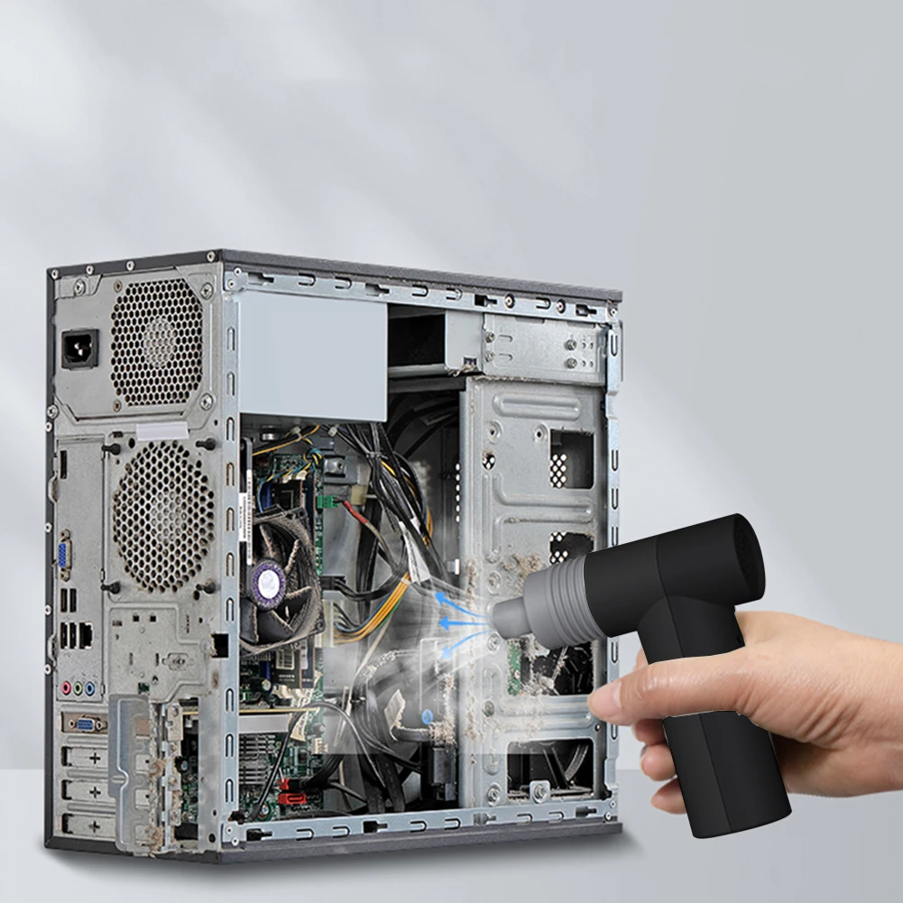 منفضة هواء مضغوط لتنظيف لوحة مفاتيح الكمبيوتر مروحة تربو أدوات مروحة نفخ قوية منفاخ هواء لاسلكي لتنظيف سيارات الكمبيوتر #5