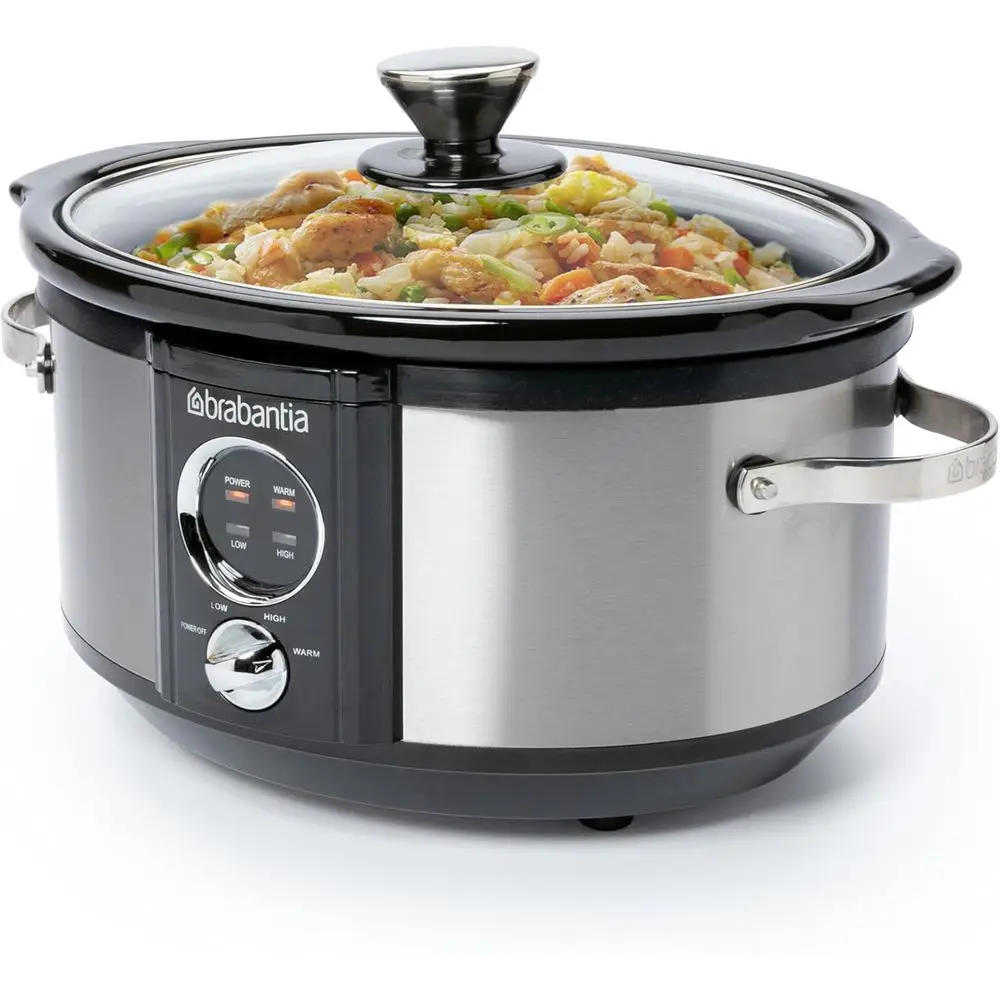 

Slow Cooker, 3.5 Litre Non-Stick Coating, Three Dierent Heat Settings, Indicator Light, Removable Pot, Suitable or 4 People, 180