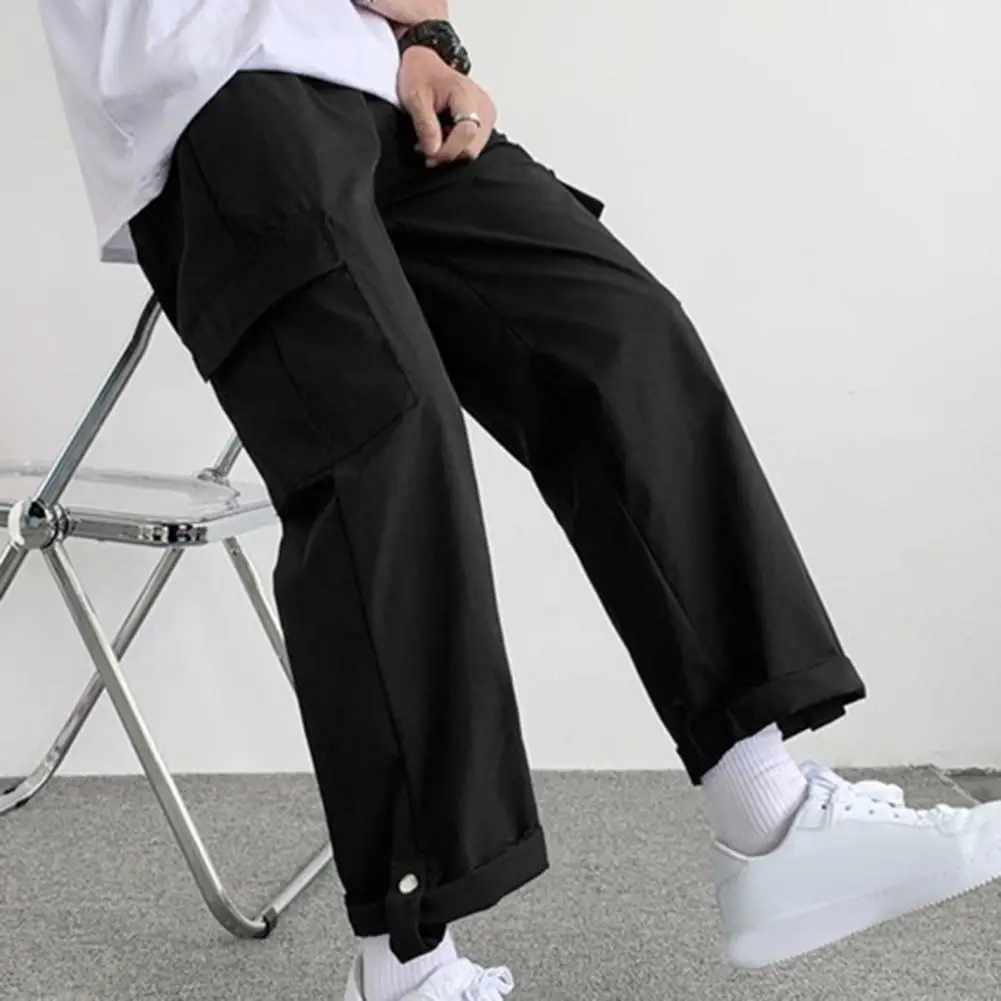 Pantaloni da uomo con cavallo profondo pantaloni da uomo pantaloni Cargo da uomo versatili pantaloni Streetwear alla moda con tasche Multiple comodi