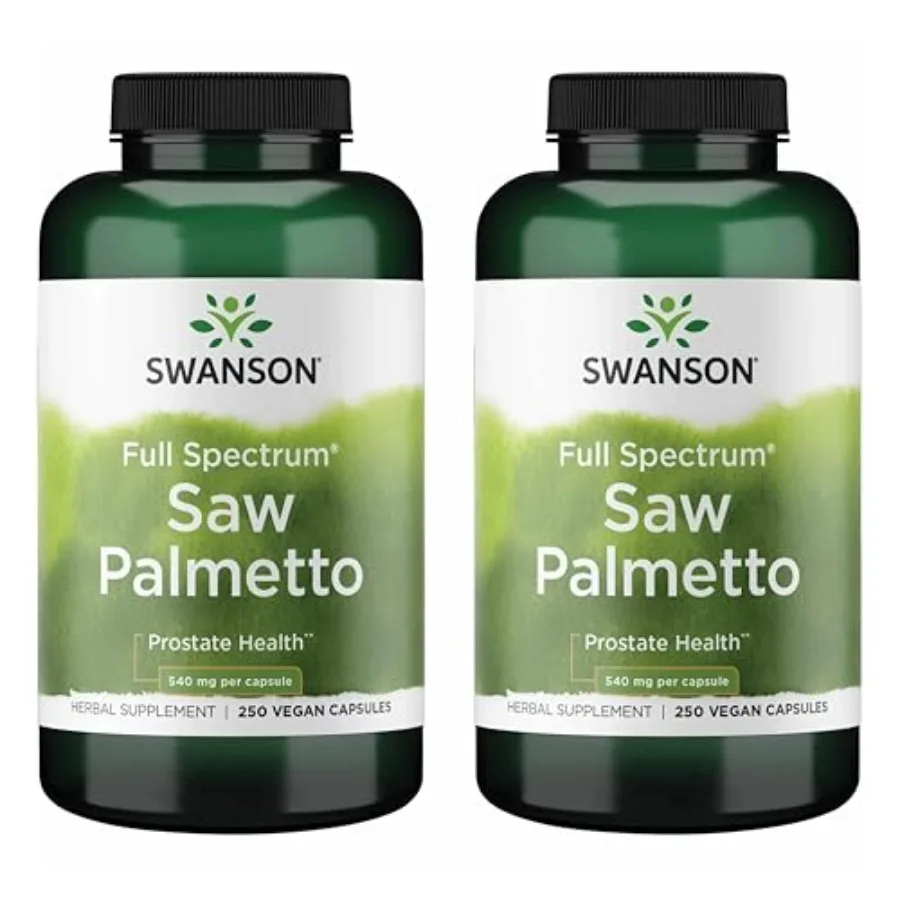 

Swanson Saw Palmetto Full Spectrum Herbal Supplement for Men Seeking Prostate, Hair, and Urinary Health Support - 540 mg 250 Ve