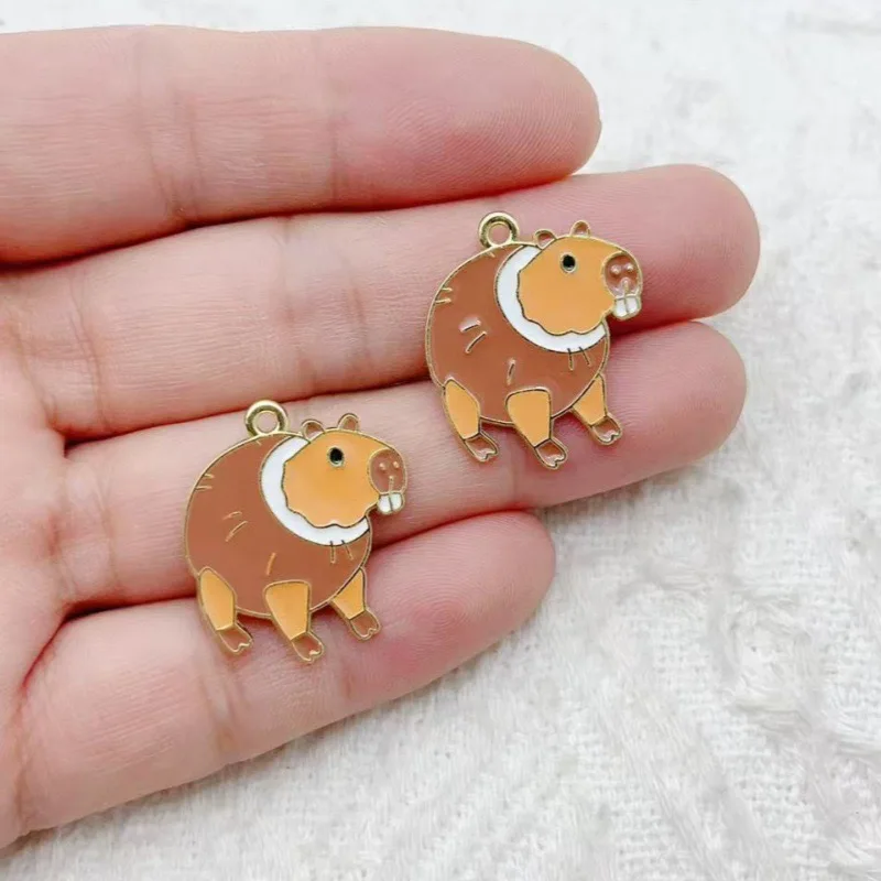 10pcs Creative Alloy Drip Oil Jewelry, Monster, Funny, Abstract, Wooden Stick, Man, Shark, DIY Accessories, Pendant view 3