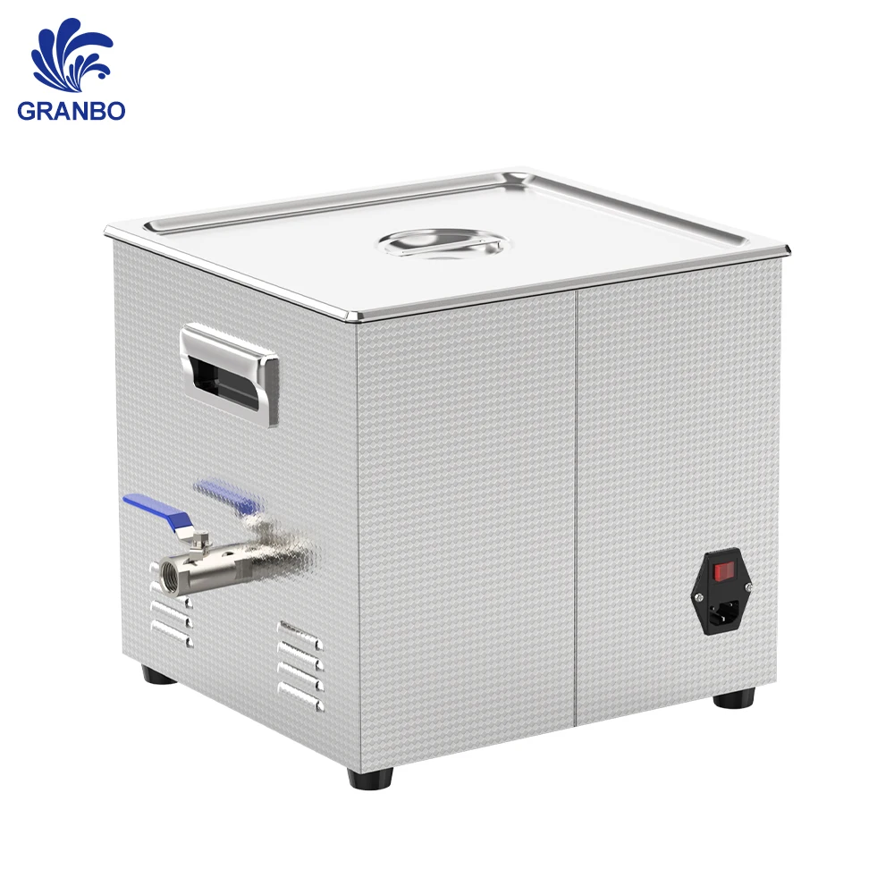 Granbo New Multi-frequency 40~120KHz 15L 500W Ultrasonic Cleaner Noise Reduction Design Sweep Pulse Cleaning Equipment