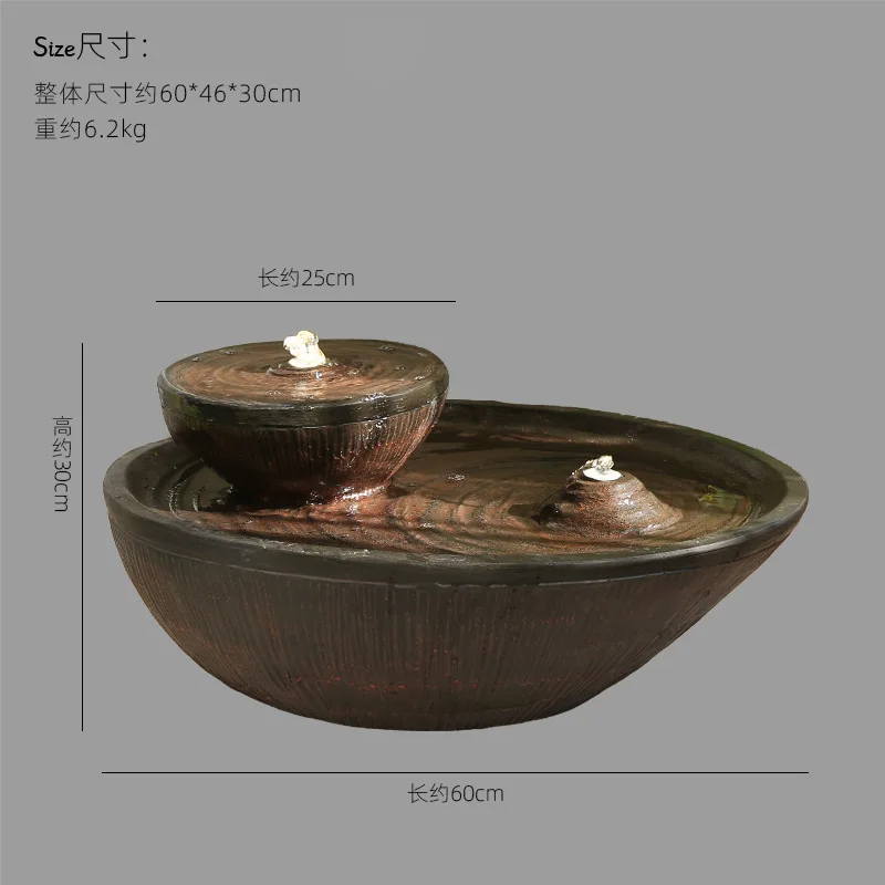 Flow ornament living room circulating water floor shopping mall hotel window landscape decoration scene office decoration