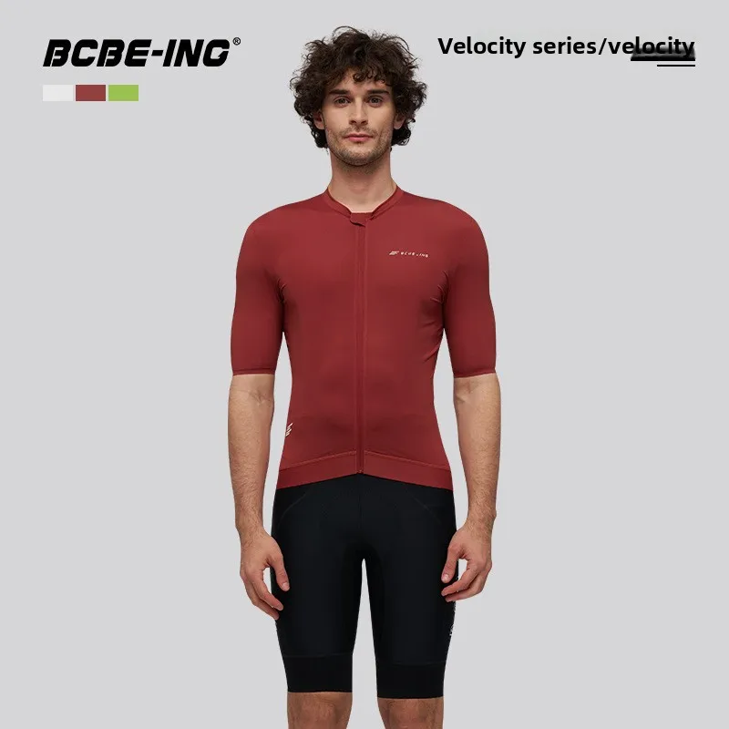 BCBE-ING Men's Cycling Jersey Short Sleeve Breathable Quick Dry Road Bike Jersey UV Protection MTB Bicycle Riding Shirt
