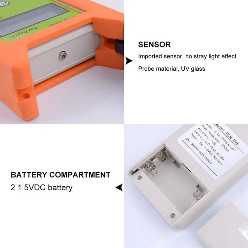 UVB Meter UVB Tester High Accuracy UVB Detector UVB Test Instrument For Reptile