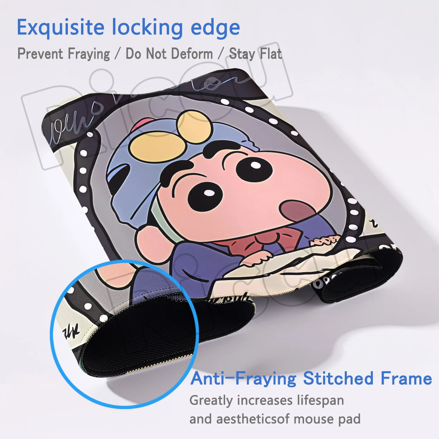 Pastelli Shinchans XL Tappetino per mouse 90x40 cm Stampa HD Tappetino da scrivania da gioco con bordo di bloccaggio Tappetino per tastiera PC antiscivolo per computer Gamer