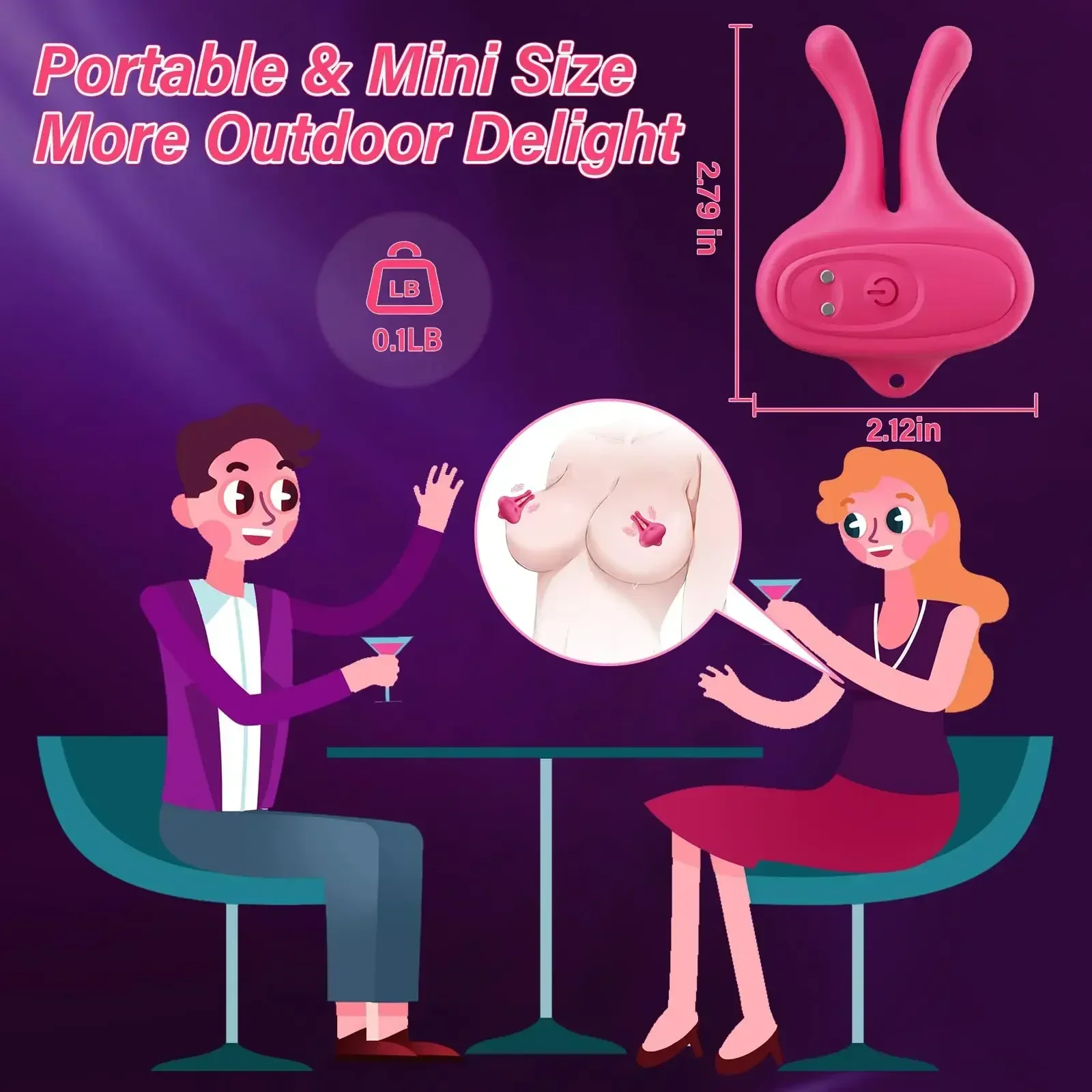 Vibrating Nipple Clamps Vibrator 9 Vibration Modes Magnetic Nipple Stimulation BDSM Adult Sex Toys for Women Couples Pleasure - Image 4