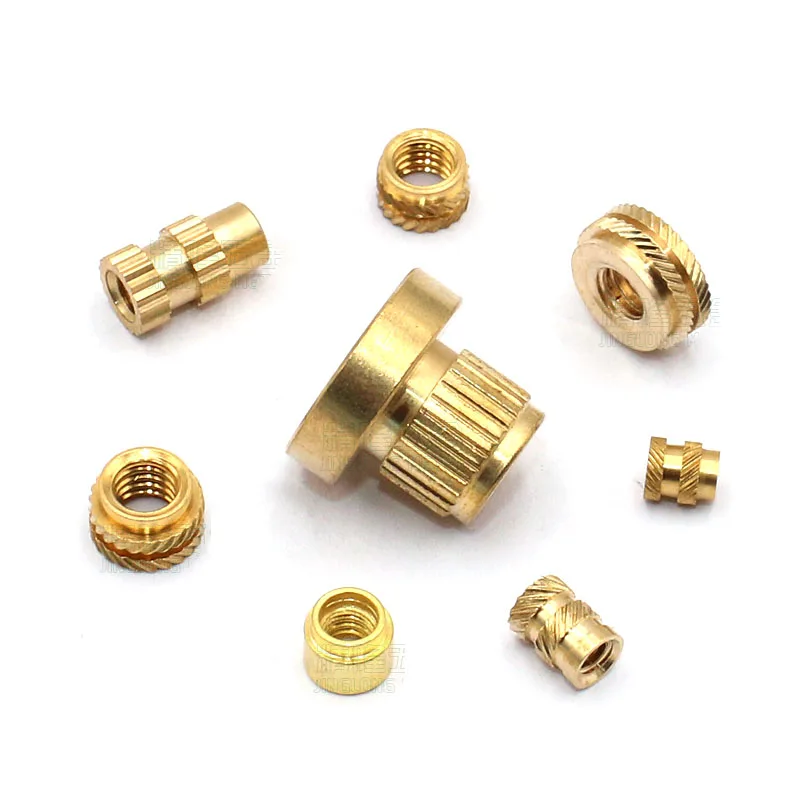 10Pcs M2 M3 M4 M6 5#40 Brass Insert Nut Hot Melt Knurled Thread Nuts Hot MeltHeat Injection Molding Embedment Copper Nut