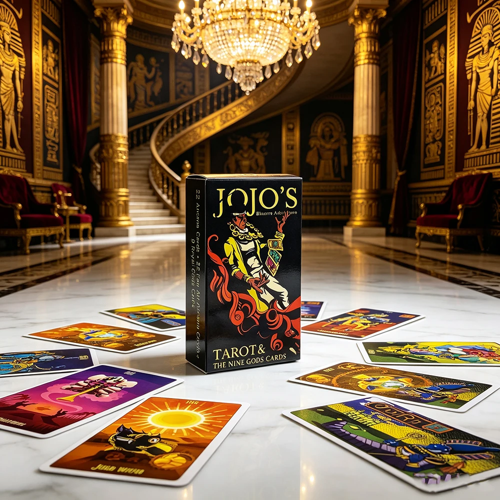 JoJo's Bizarre Adventure Tarot Cards The Nine Gods Cards Anime Tarot Deck Fortune Telling Divination Card Game Collectible Cards