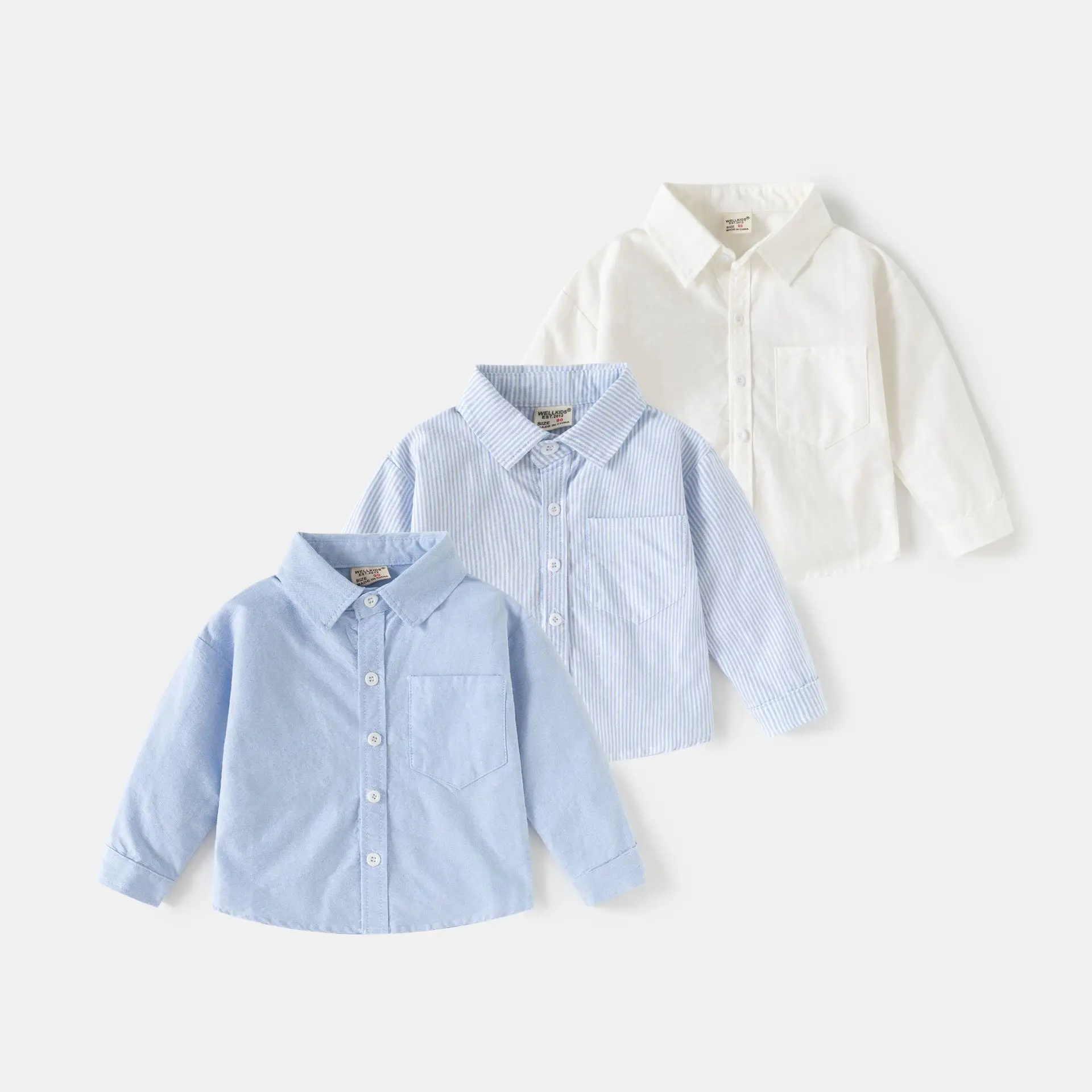 Toddler Boys Shirts Kids Elegant Long Sleeve Tops Outfit Children's Clothes