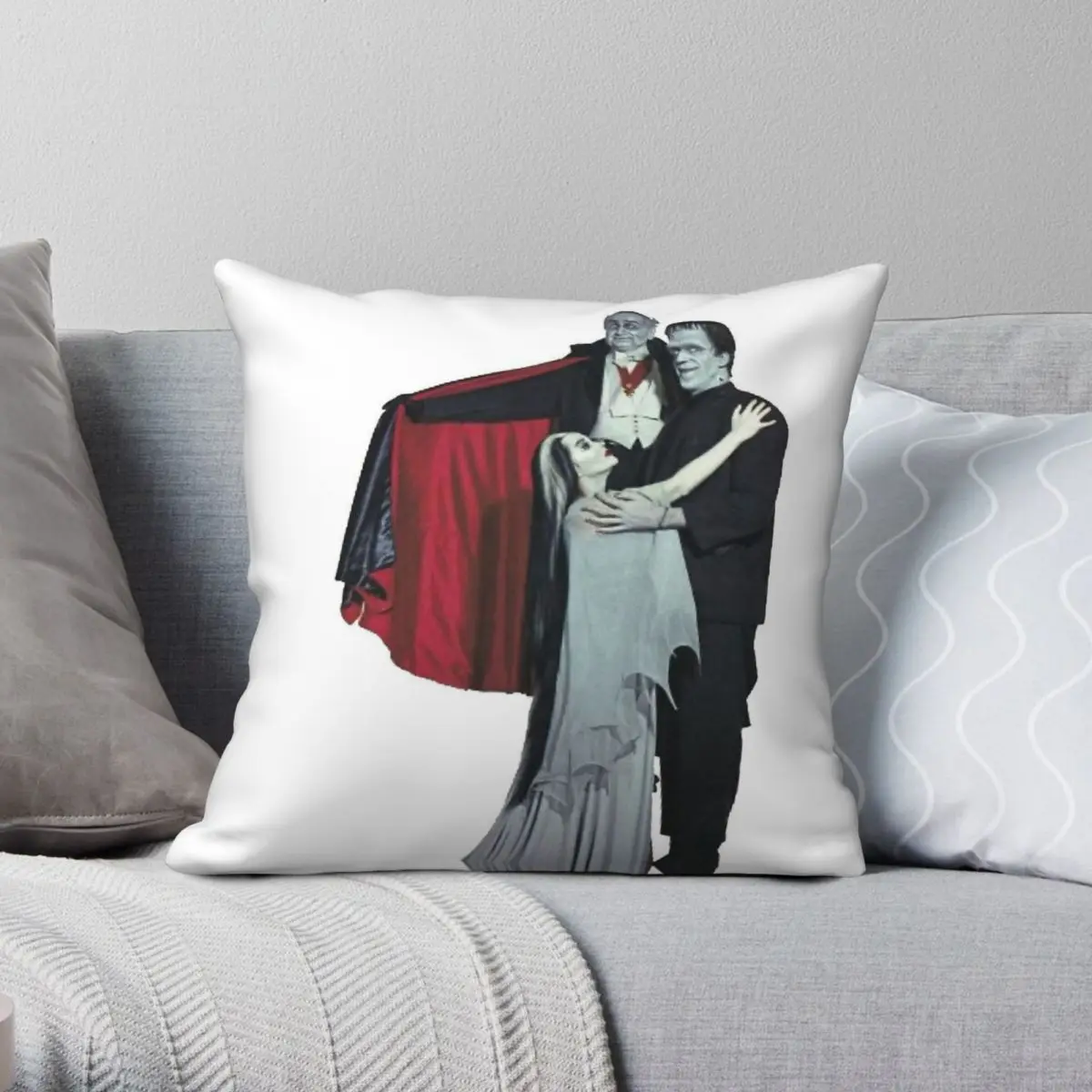 The Munsters Movie Square Pillowcase Polyester Linen Velvet Pattern Zip Decor Pillow Case Sofa Seater Cushion Case