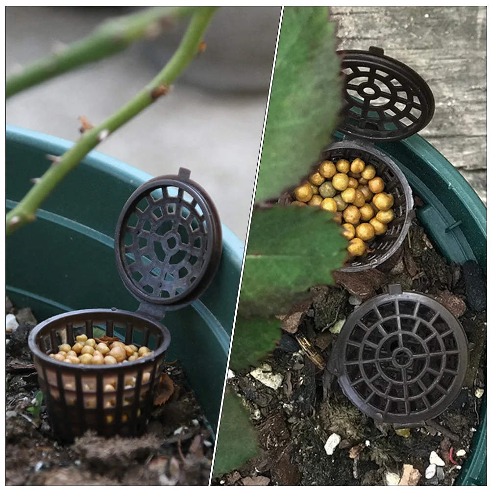 

30pcs Fertilizer Box Plastic Bonsai Fertilization Container Gardening Accessory Windproof Fertilizer Basket For Succulent