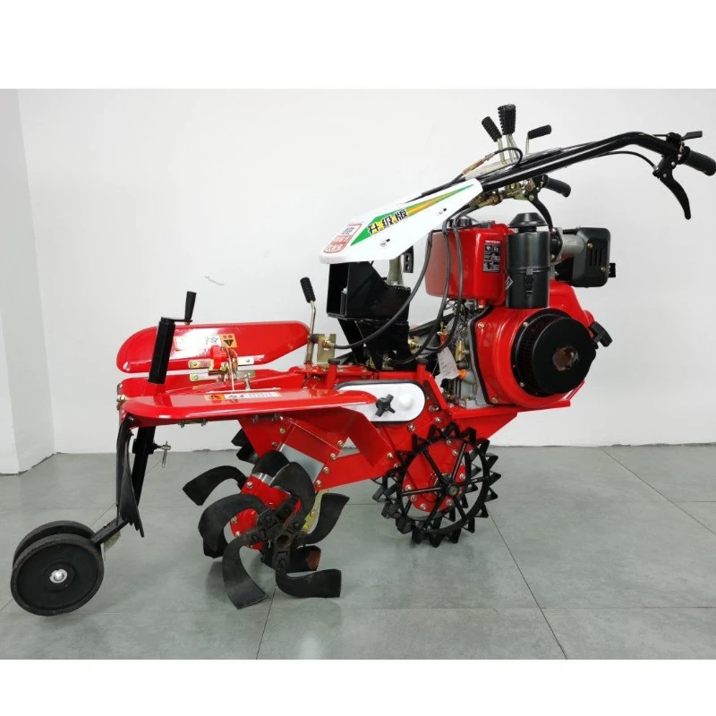 Four-wheel drive green onion trenching machine pastoral management machine chili potting soil ginger trenching trenching