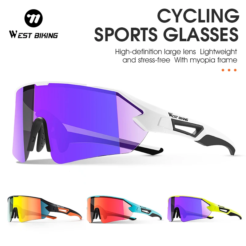 

﻿ WEST BIKING Cycling Glasses Lightweight UV400 TR90 Sports Sunglasses Outdoor Hiking Fishing Eyewear Motorcycle Equipment