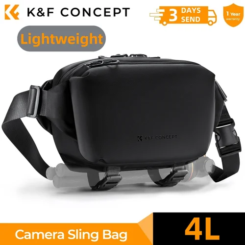 K & F Concept-bandolera para cámara de 4L, bolso de hombro ligero para fotografía de viaje, para Canon, Sony, DSLR, SLR, funda para cámara, soporte para trípode