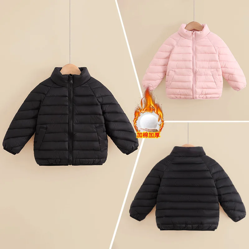 

New 2026 Fashion Autumn & Winter Solid Color Kids Puffer Jacket -Stand-Up Collar Warm Children's Coat For 1-10 Years Boys&Girls