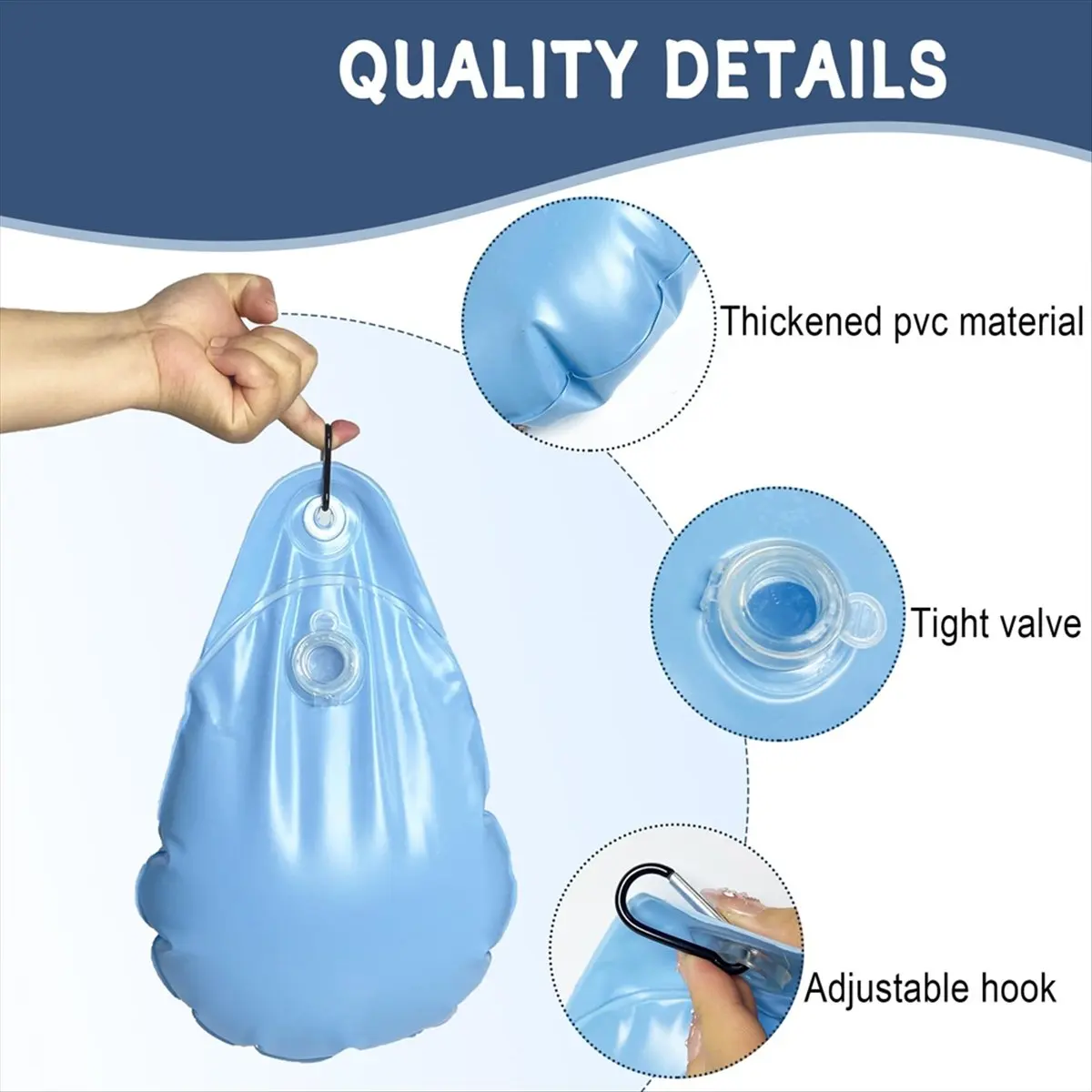 【A30I~】 16Packs Round Pool Cover Weights with Hooks, PVC Leakproof Above Ground Pool Cover Weights for Winter Pool Cover