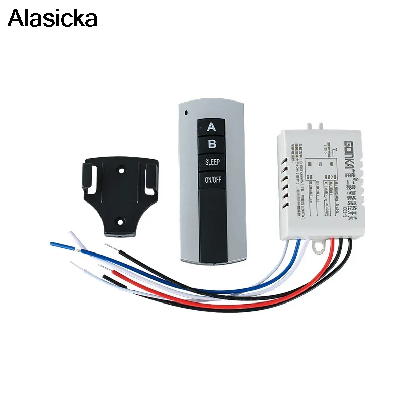 

2 Channel ON/OFF 220V Wireless Remote Control Switch Receiver Transmitter for Lamp Light Electrical Equipments Drop Ship