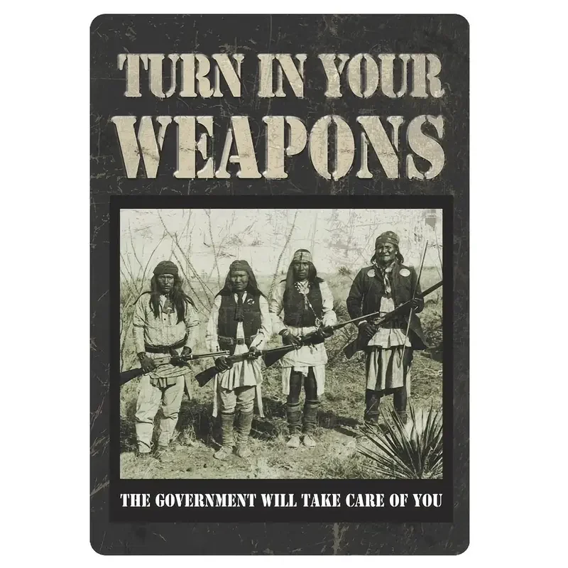 

Vintage Weapons Collectible Tin Sign - Unique Decor for Man Cave or Gun Room - Durable 8x12 Metal Wall Art