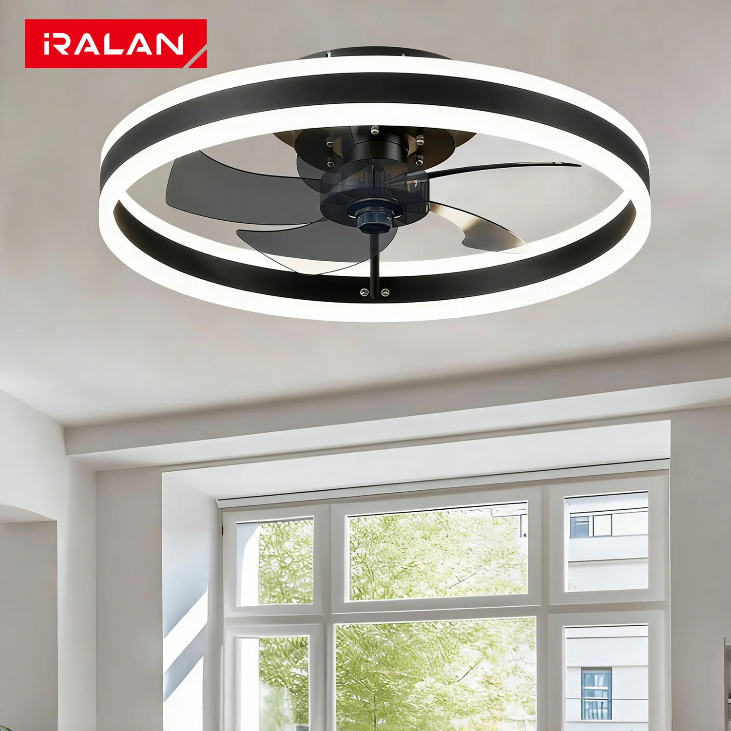 Plafoniera a LED semplice con ventilatore a soffitto Telecomando Acrilico Intelligenza Soggiorno Luce Illuminazione da cucina Ventilatore moderno