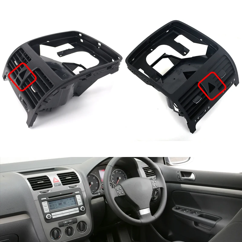 Tablero de salpicadero de coche, salida de parrilla de aire acondicionado, ventanas de ventilación, bolsa de aire para VW Sagitar Jetta MK5 Golf 5 MK5 Rabbit 2004-2011