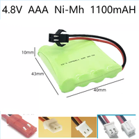 4.8V AAA Ni-Mh 1100mAH  Battery pack with Plugs cell for toys emergency light