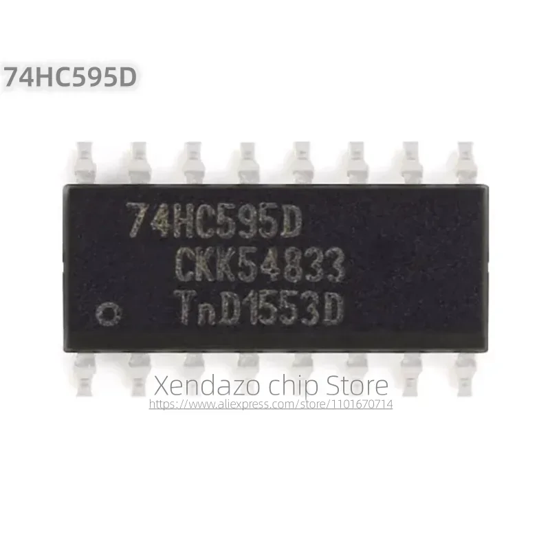 10pcs/lot 74HC595D SOP-16 package Original genuine 8-bit serial input/output/parallel register chip