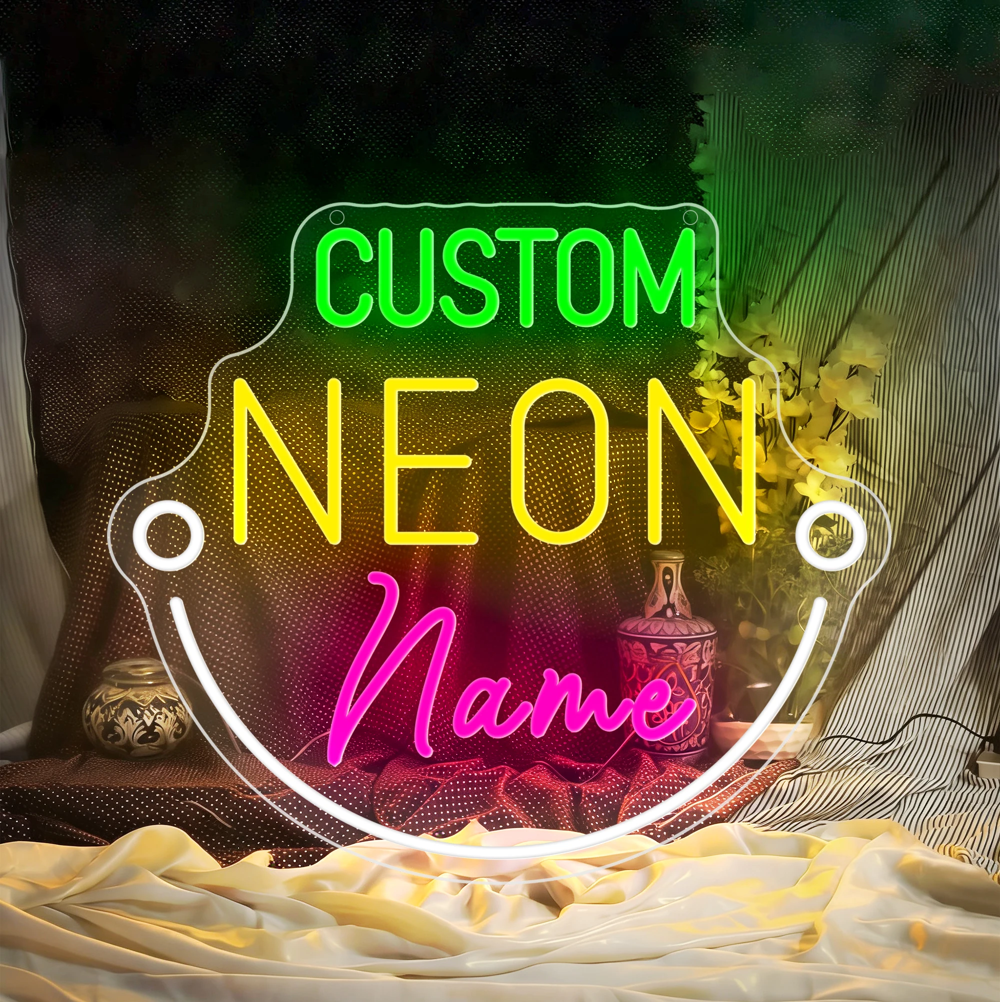 Nome personalizado luzes de sinal de néon festa de aniversário do bebê presente do quarto do miúdo decoração da parede casa led nome sinal dormitório decoração presentes personalizados