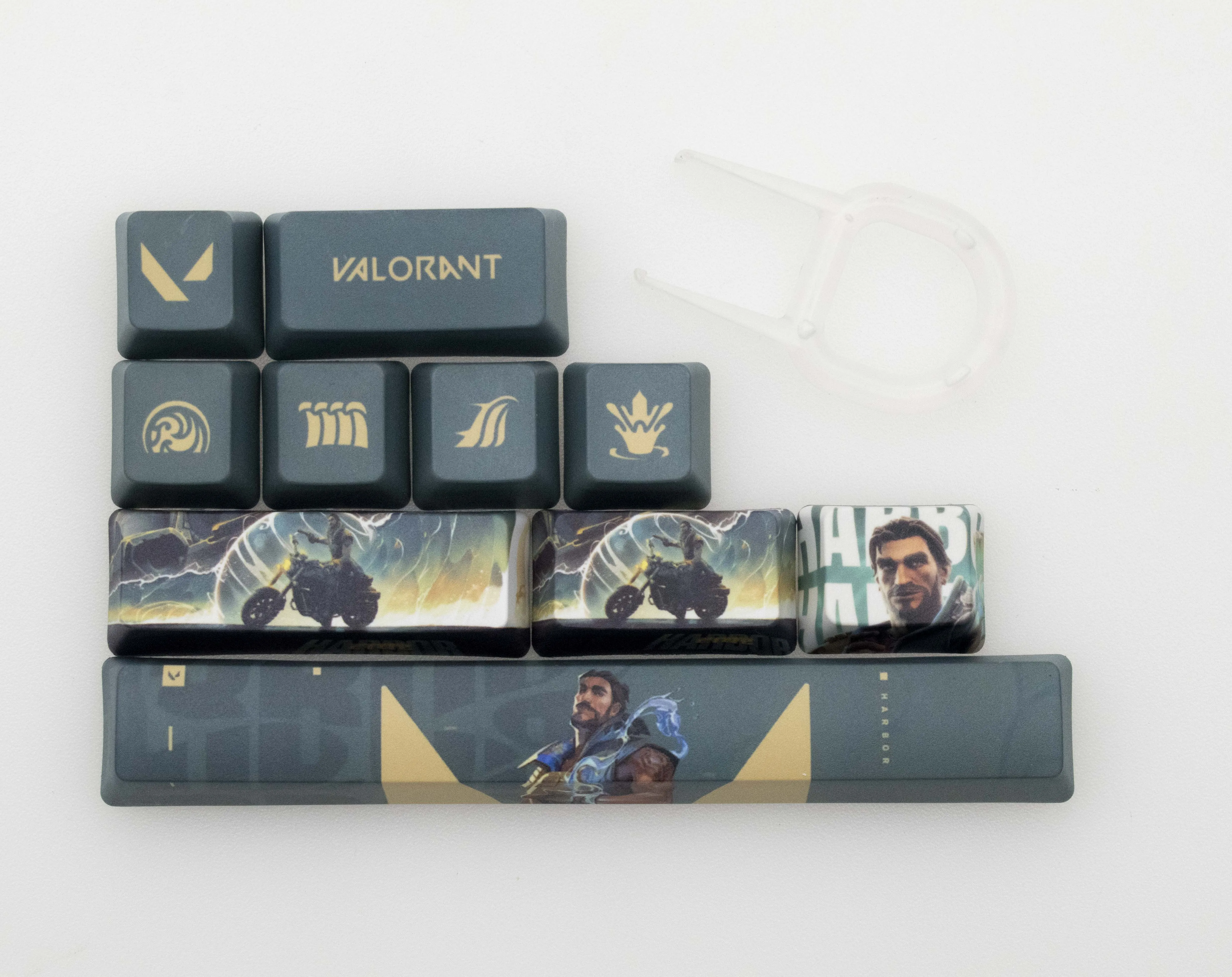 Valorant Keycaps Harbor Profil OEM 10 Kunci PBT Dye Sub Keycaps