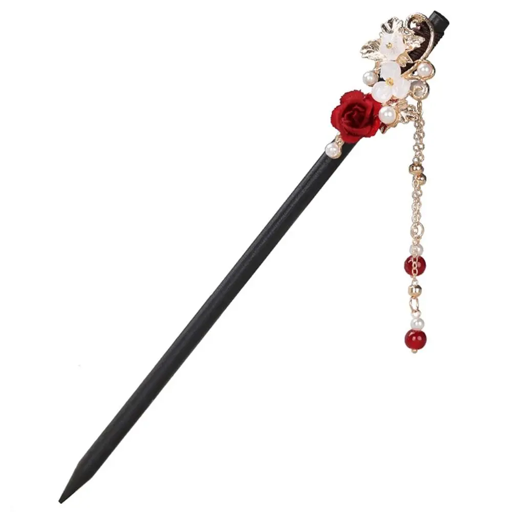 Cheongsam Hairstyle Design Tool Wood Wooden Hairpin Ancient Style Hairpin Chinese Style Headwear Hanfu Hair Sticks