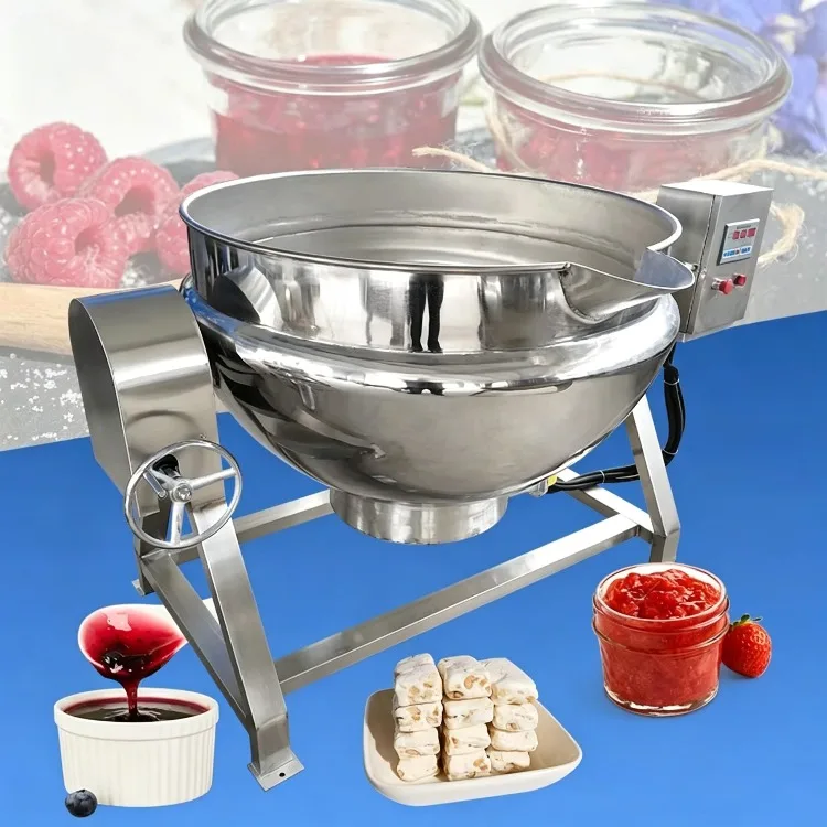 Industrial Stainless Steel 500l Boil Soup Sandwich Pot Electric Vacuum Sugar Tilt Cook Pot
